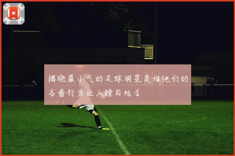 揭晓最小气的足球明星是谁他们的吝啬行为让人瞠目结舌